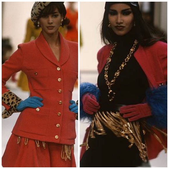 CHANEL ❌SOLD❌ICONIC SUPERMODEL FRINGE CHAIN BLACK LEATHER BELT VINTAGE 1991 - Picture 13 of 14